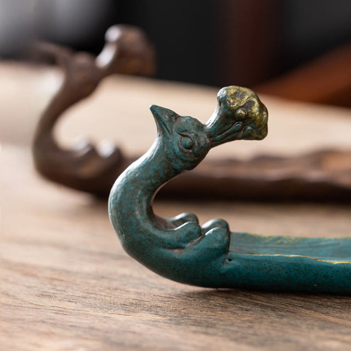 Brûleur d'encens porte-bonheur en forme de paon, Buddha Stones - image 10