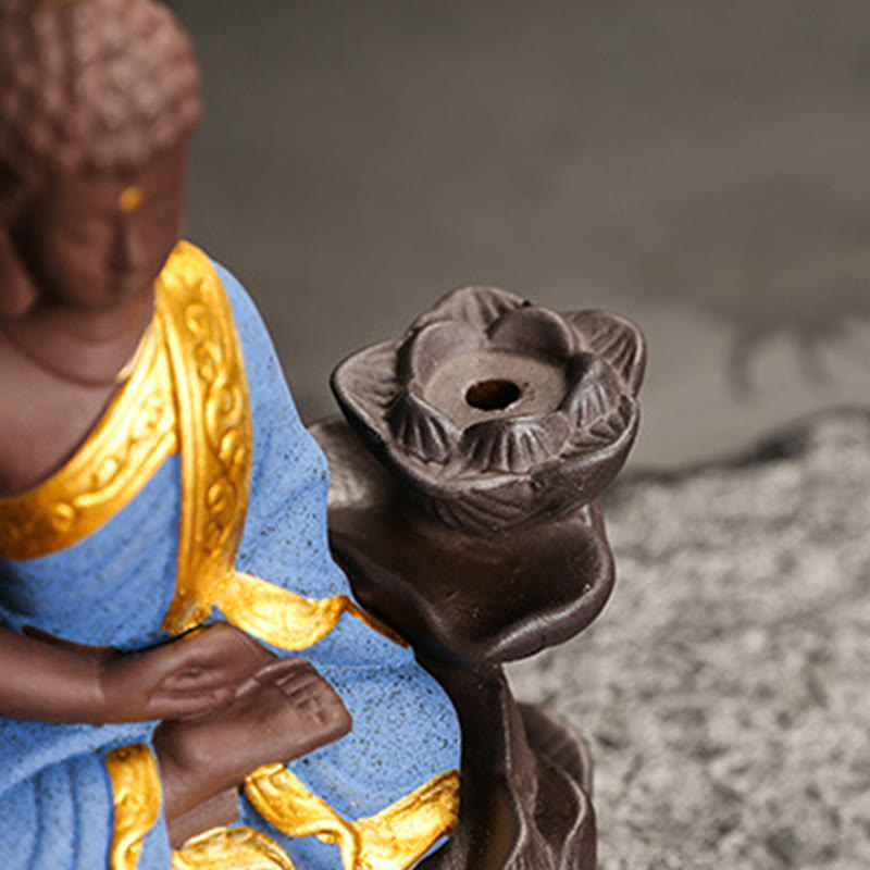 Buddha Stones, brûleur d'encens Bouddha Sérénité pour la décoration intérieure - image 14