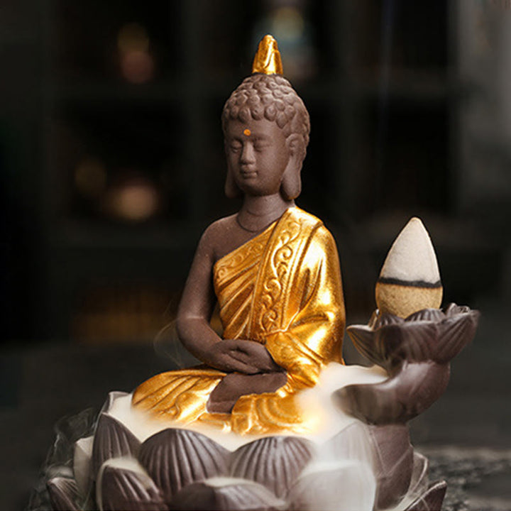 Buddha Stones, brûleur d'encens Bouddha Sérénité pour la décoration intérieure - image 2