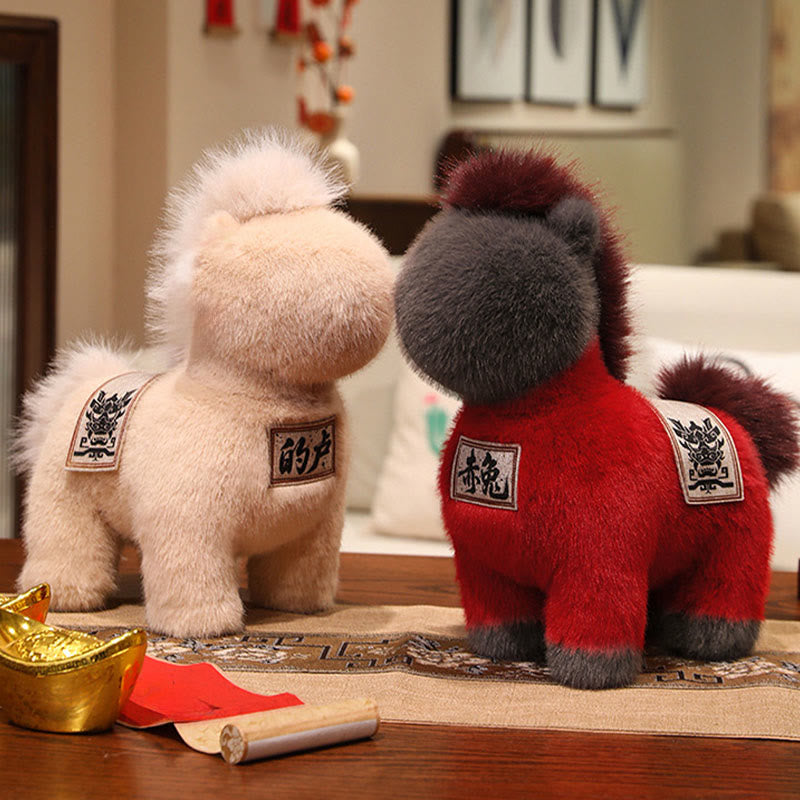 Tapis de selle brodé en forme de Buddha Stones, année du Cheval, peluche décorative pour la maison - image 7