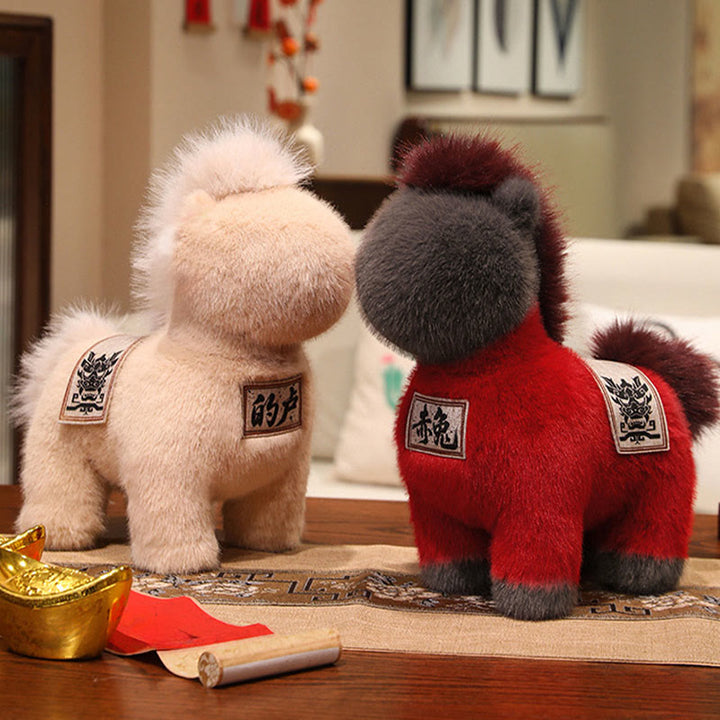 Tapis de selle brodé en forme de Buddha Stones, année du Cheval, peluche décorative pour la maison - image 7