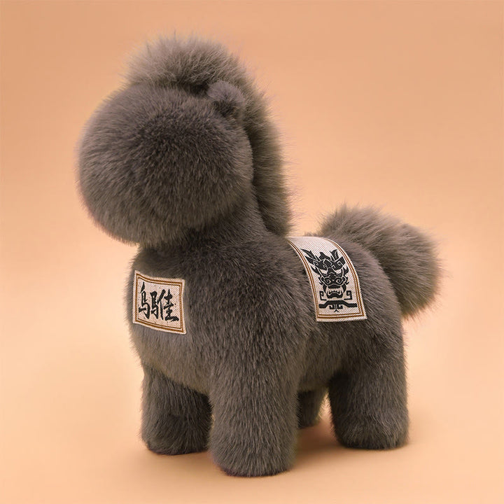 Tapis de selle brodé en forme de Buddha Stones, année du Cheval, peluche décorative pour la maison - image 9