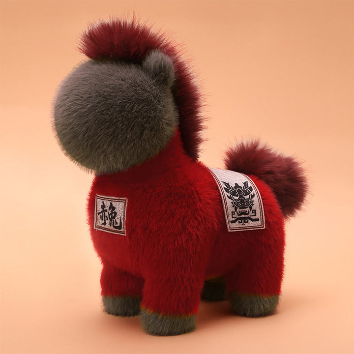 Tapis de selle brodé en forme de Buddha Stones, année du Cheval, peluche décorative pour la maison - image 0