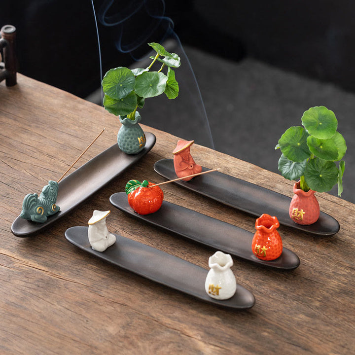 Brûleur d'encens décoratif pour la maison, Buddha Stones Pixiu, symbole de richesse - image 19