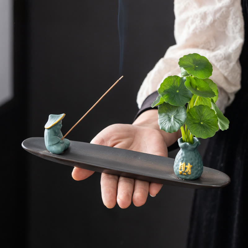 Brûleur d'encens décoratif pour la maison, Buddha Stones Pixiu, symbole de richesse - image 11