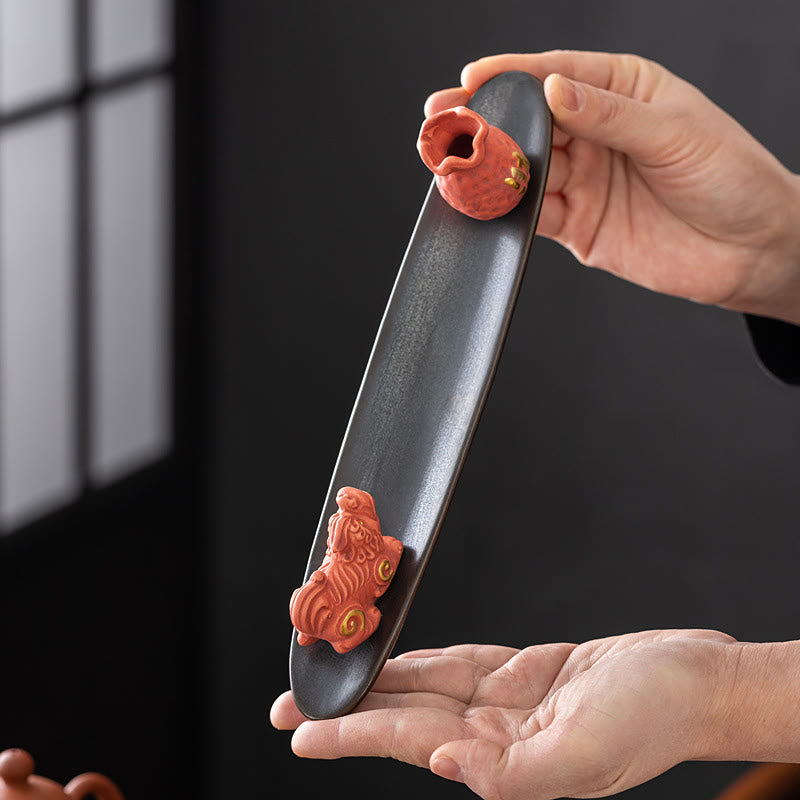 Brûleur d'encens décoratif pour la maison, Buddha Stones Pixiu, symbole de richesse - image 9