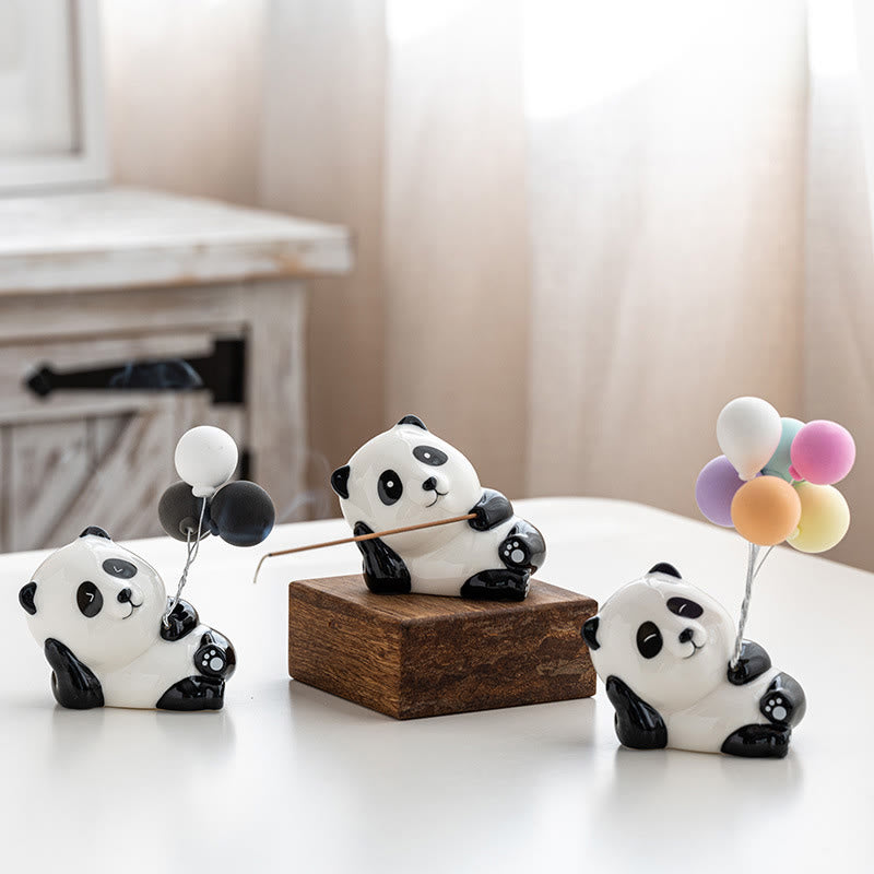 Brûleur d'encens décoratif en forme de panda et de Buddha Stones - image 11