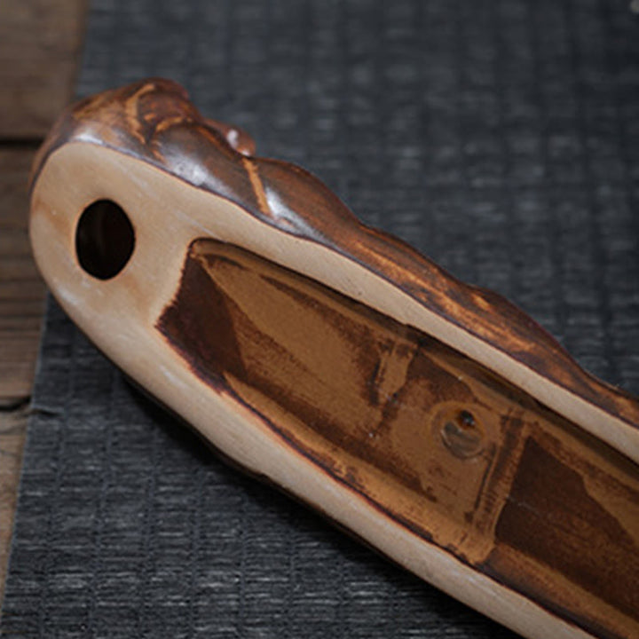 Brûleur d'encens en forme de petit bateau en Buddha Stones et de cigale - image 8