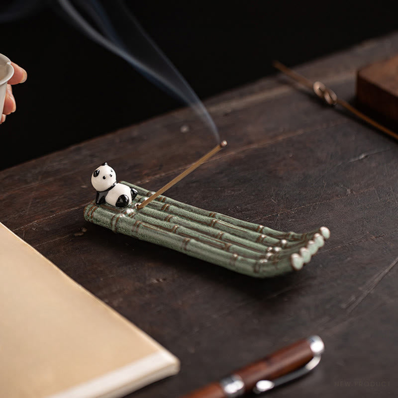 Brûleur d'encens décoratif pour la maison en forme de panda et de Buddha Stones - image 11