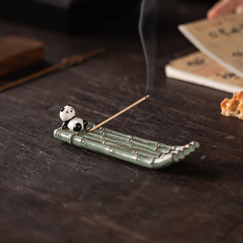 Brûleur d'encens décoratif pour la maison en forme de panda et de Buddha Stones - image 13