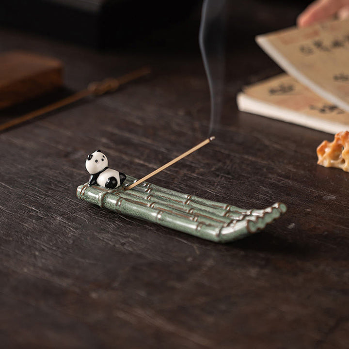 Brûleur d'encens décoratif pour la maison en forme de panda et de Buddha Stones - image 13