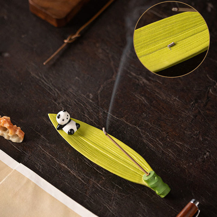 Brûleur d'encens décoratif pour la maison en forme de panda et de Buddha Stones - image 3