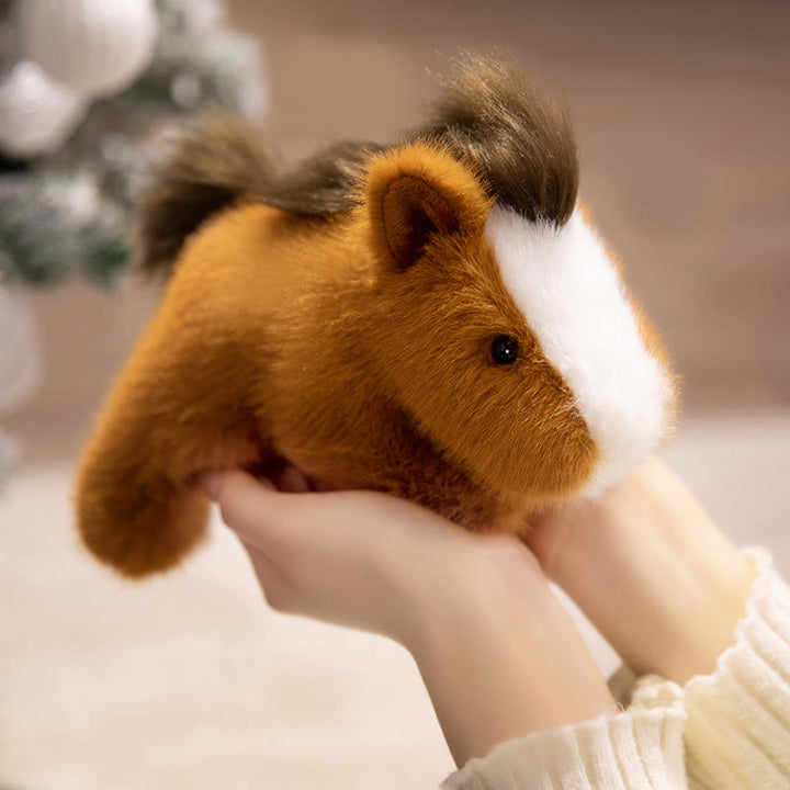 Buddha Stones Année du Cheval, peluche en position allongée, décoration de bureau Liberté - Cheval - 18*10*7cm - image 0