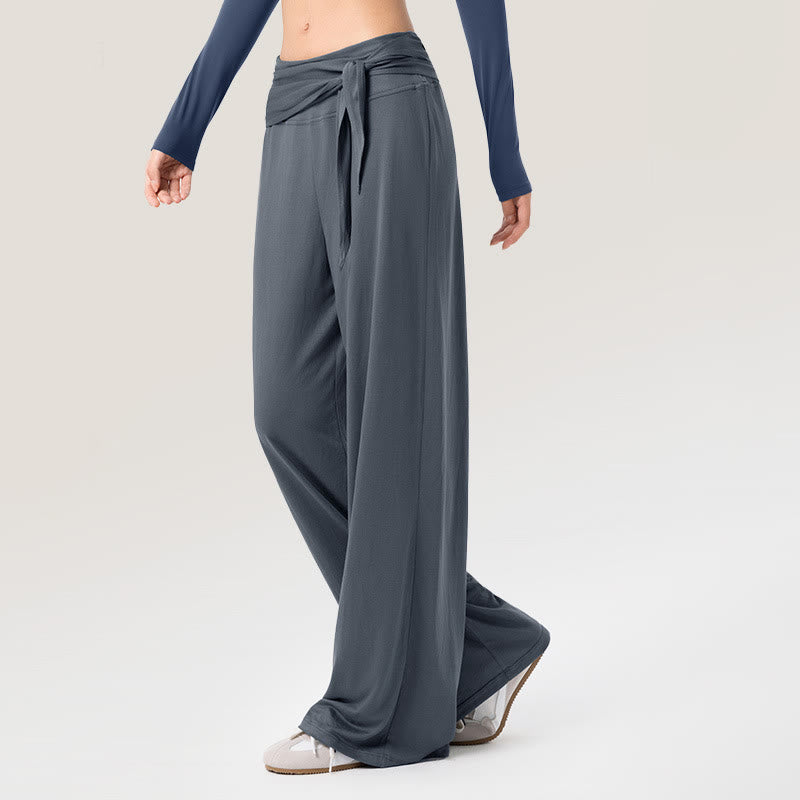 Pantalon de sport respirant à lacets pour femme Buddha Stones, jambes larges - image 4