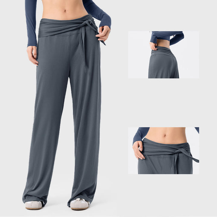 Pantalon de sport respirant à lacets pour femme Buddha Stones, jambes larges - image 6