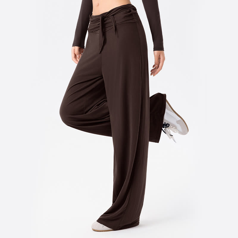 Pantalon de sport respirant à lacets pour femme Buddha Stones, jambes larges - image 13