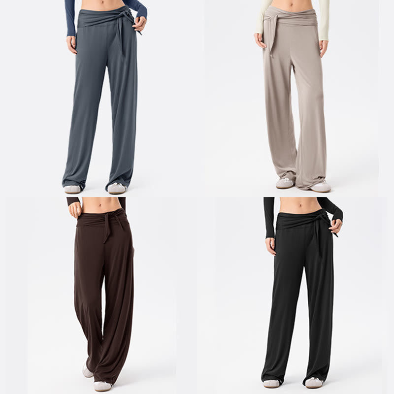 Pantalon de sport respirant à lacets pour femme Buddha Stones, jambes larges - image 18