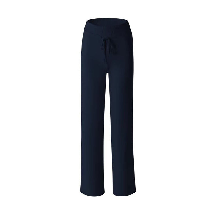 Pantalon de sport décontracté Buddha Stones à cordon de serrage et taille élastique pour femme, idéal pour le yoga et la gym. - Bleu nuit - US6，UK/AU10，EU38 (XL) - image 6