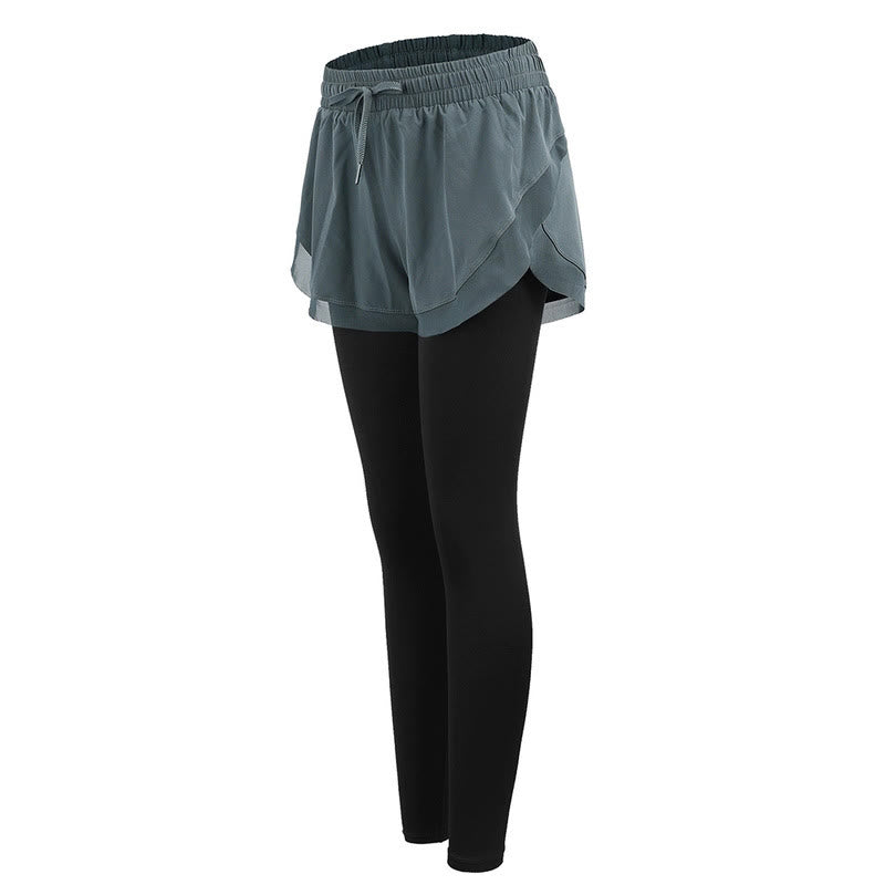 Collants de sport 2 en 1 Buddha Stones , leggings de fitness et de yoga pour femmes, parfaits pour les activités de plein air. - CadetBlue - US12，UK/AU16，EU44 (XL) - image 5