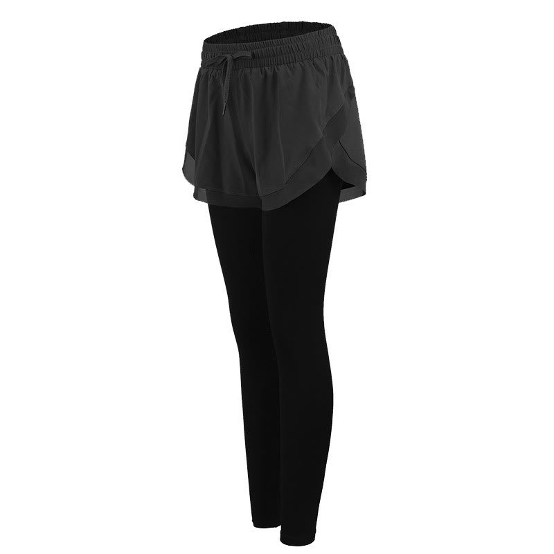 Collants de sport 2 en 1 Buddha Stones , leggings de fitness et de yoga pour femmes, parfaits pour les activités de plein air. - Noir - US12，UK/AU16，EU44 (XL) - image 11