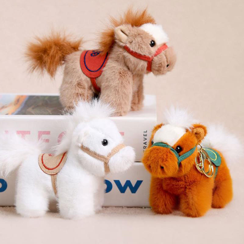 Buddha Stones Année du Cheval Décoration suspendue en peluche poney unie et mignonne Couleur unie Pierres de Bouddha - image 13