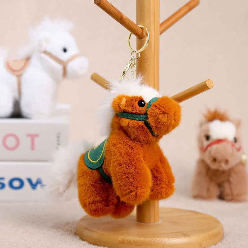 Buddha Stones Année du Cheval Décoration suspendue en peluche poney unie et mignonne Couleur unie Pierres de Bouddha - image 8