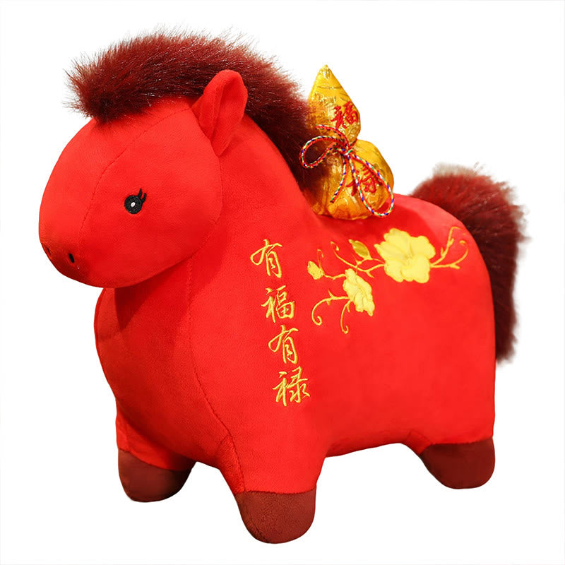 Buddha Stones Peluche Gourde Année du Cheval, Décoration de Bureau Fortune et Prospérité - image 6