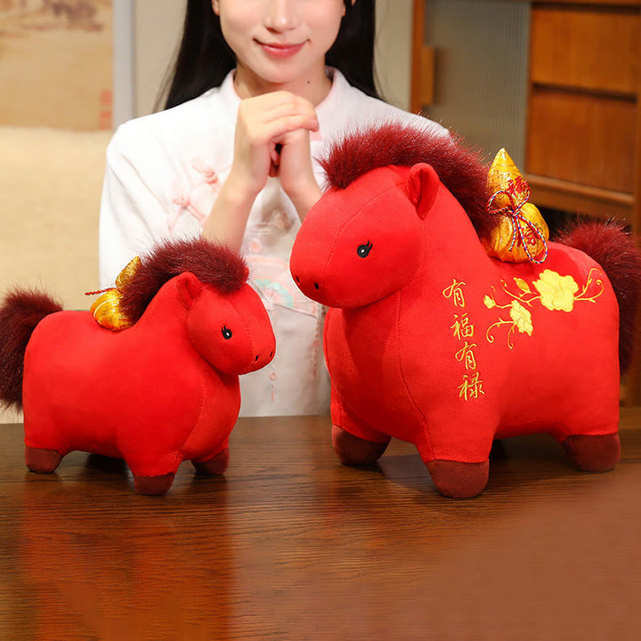 Buddha Stones Peluche Gourde Année du Cheval, Décoration de Bureau Fortune et Prospérité - image 8