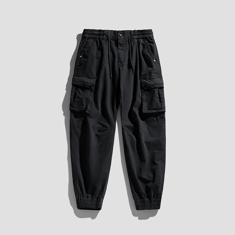 Pantalon d'été pour homme en coton avec poignets élastiques et poches , Buddha Stones - Noir - US/UK/AU48，EU58 (6XL) - image 11