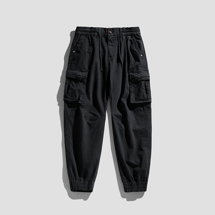 Pantalon d'été pour homme en coton avec poignets élastiques et poches , Buddha Stones - Noir - US/UK/AU48，EU58 (6XL) - image 11