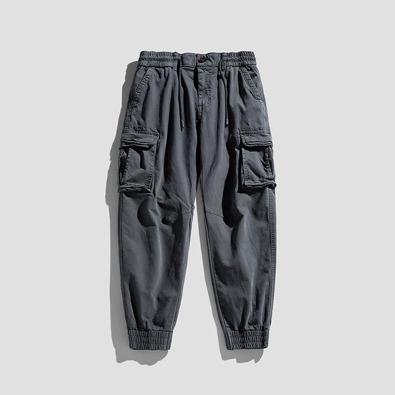 Pantalon d'été pour homme en coton avec poignets élastiques et poches , Buddha Stones - Gris - US/UK/AU48，EU58 (6XL) - image 9