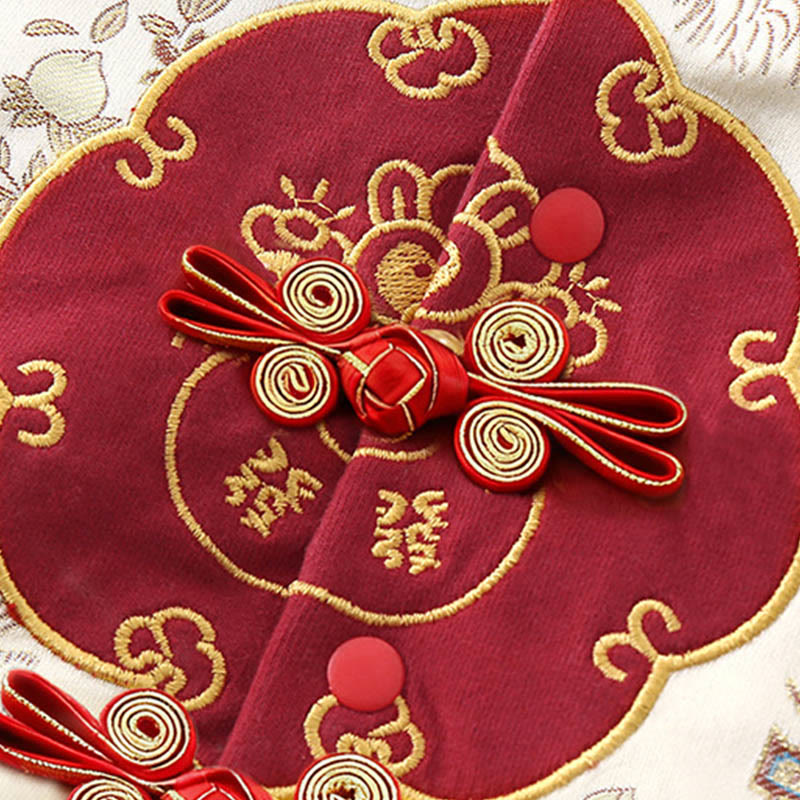 Ensemble de 2 pièces pour bébé garçon, motif lapin pêche et Buddha Stones , en coton, manches longues, pantalon à taille élastique et poches. - image 8