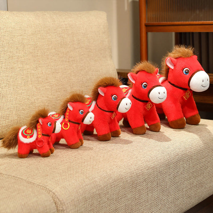 Buddha Stones Peluche Cheval de l'Année du Cheval, symbole de prospérité et de chance, décoration pour la maison - image 5