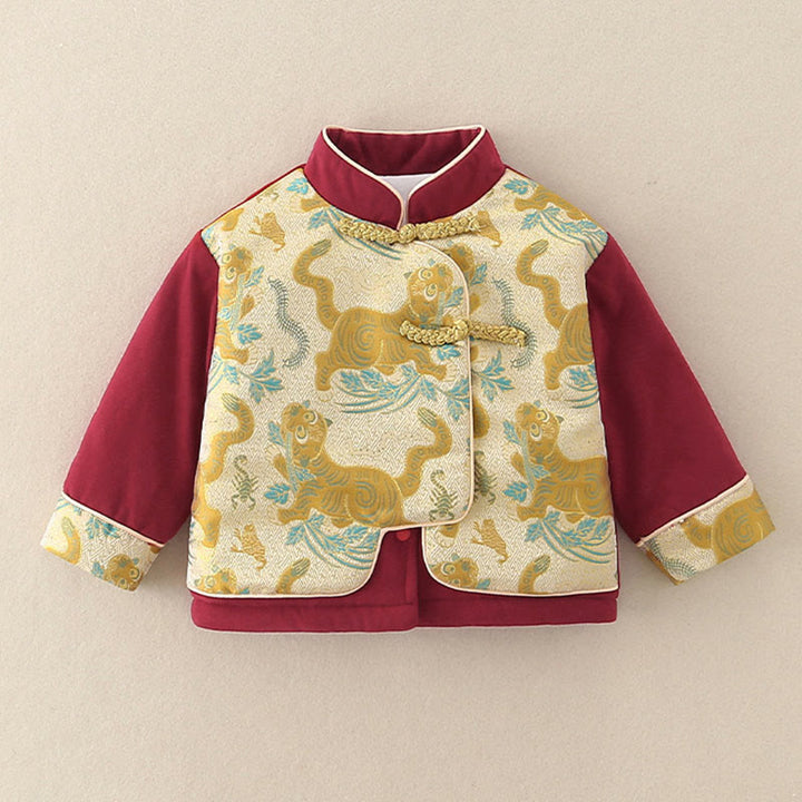 Ensemble de 2 pièces pour bébé garçon, motif tigre mignon, manches longues, pantalon à taille élastique et poches, en coton, avec Buddha Stones . - image 6