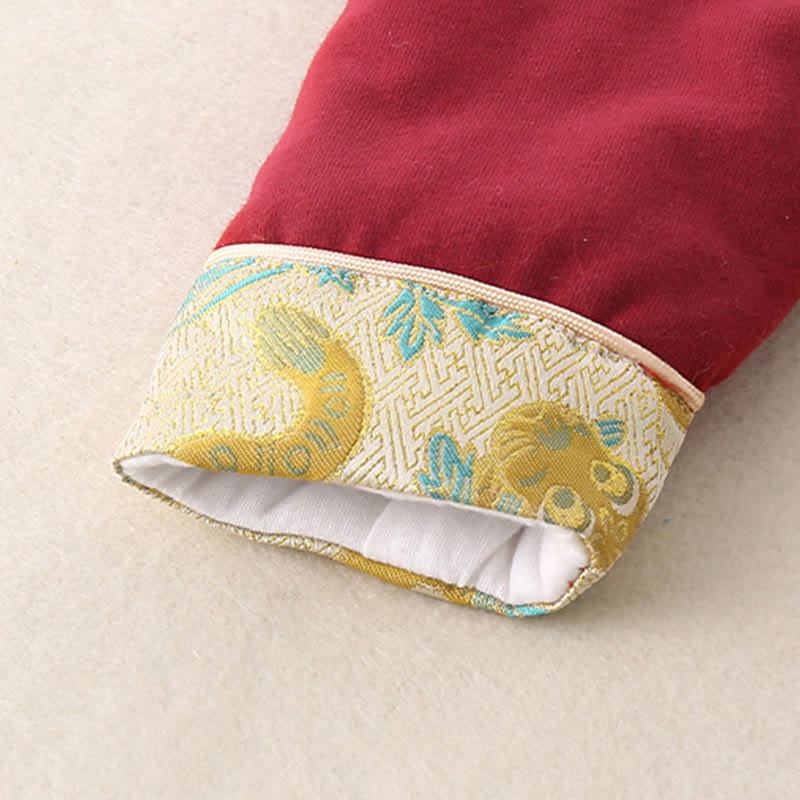 Ensemble de 2 pièces pour bébé garçon, motif tigre mignon, manches longues, pantalon à taille élastique et poches, en coton, avec Buddha Stones . - image 10