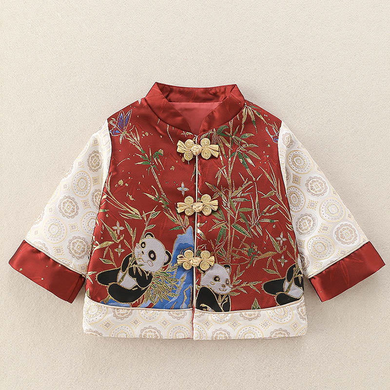 Ensemble de 2 pièces pour bébé garçon, motif panda mignon en bambou, manches longues, pantalon à taille élastique, Buddha Stones - image 4