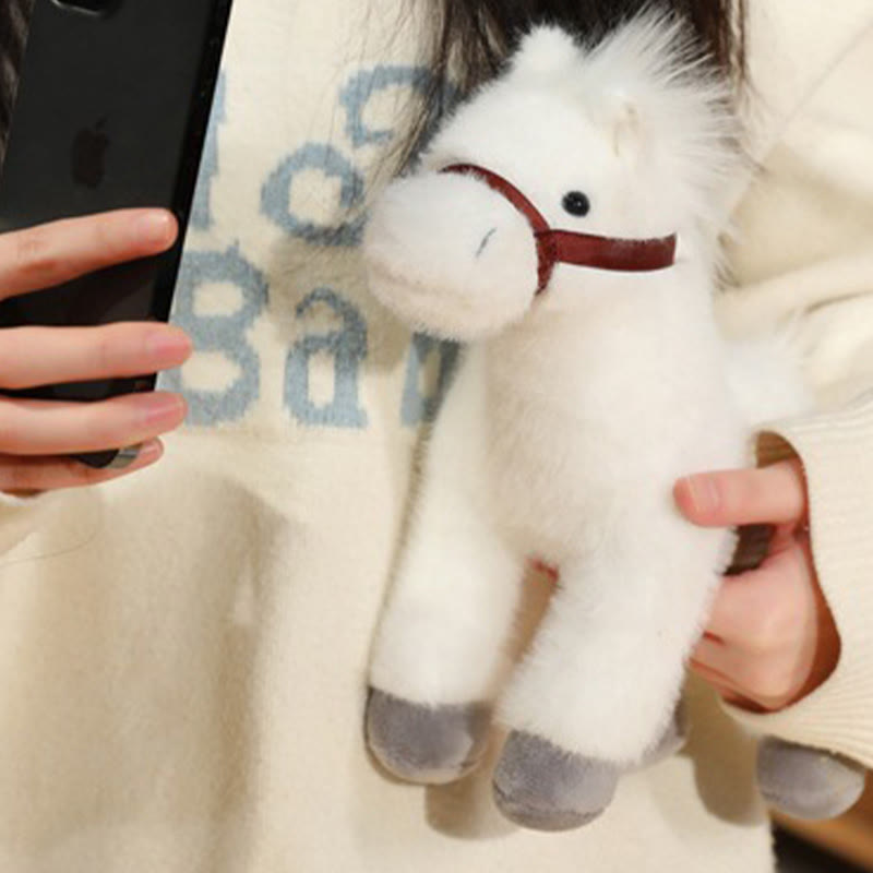 Buddha Stones Année du Cheval - Peluche Poney Uni Mignonne - Décoration de Maison Prospérité - image 7