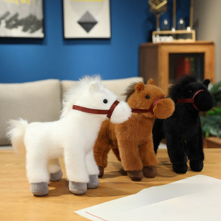 Buddha Stones Année du Cheval - Peluche Poney Uni Mignonne - Décoration de Maison Prospérité - image 0