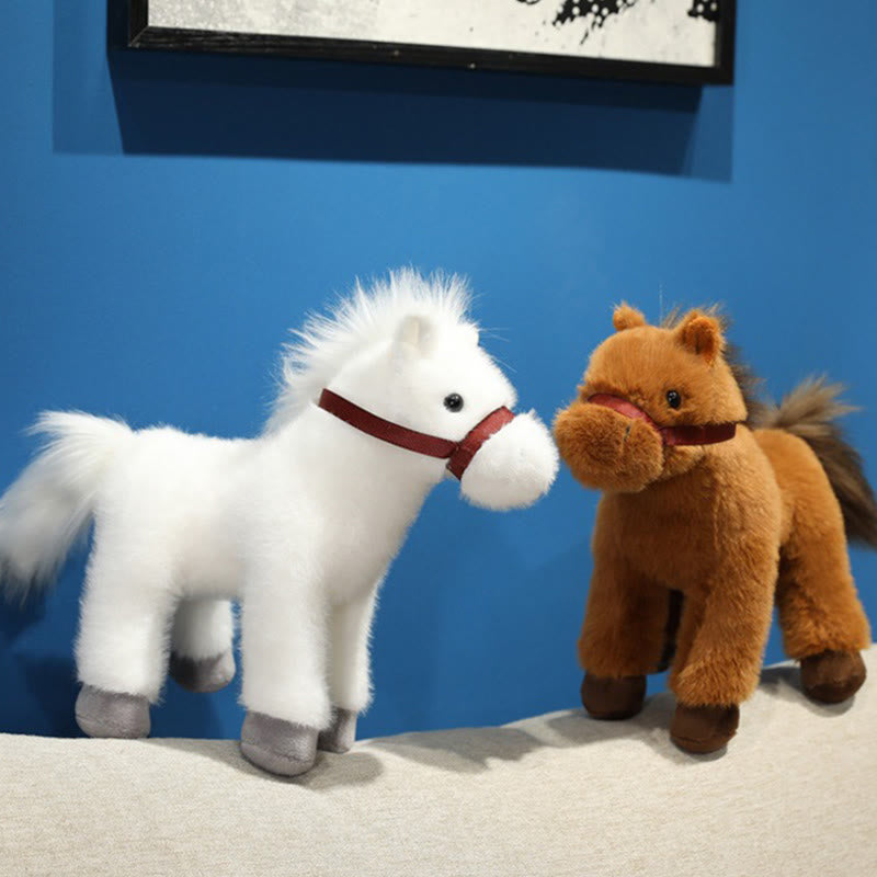 Buddha Stones Année du Cheval - Peluche Poney Uni Mignonne - Décoration de Maison Prospérité - image 12