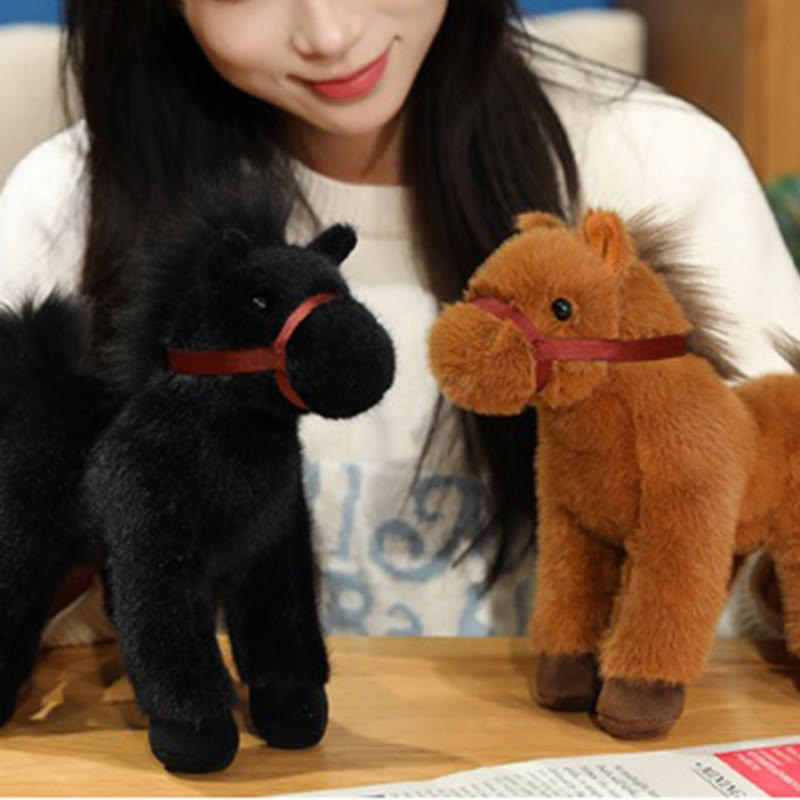 Buddha Stones Année du Cheval - Peluche Poney Uni Mignonne - Décoration de Maison Prospérité - image 13