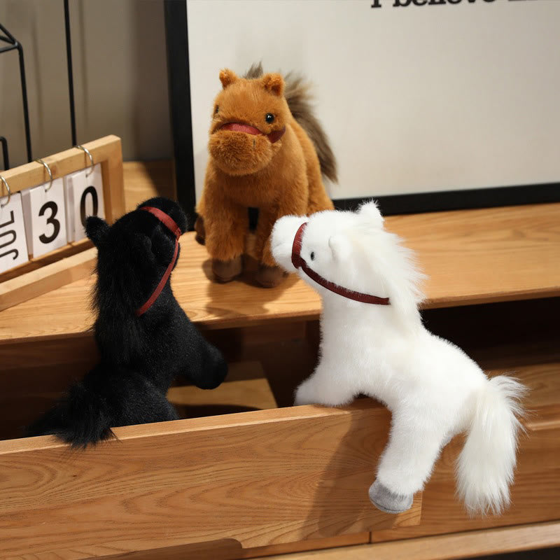 Buddha Stones Année du Cheval - Peluche Poney Uni Mignonne - Décoration de Maison Prospérité - image 15