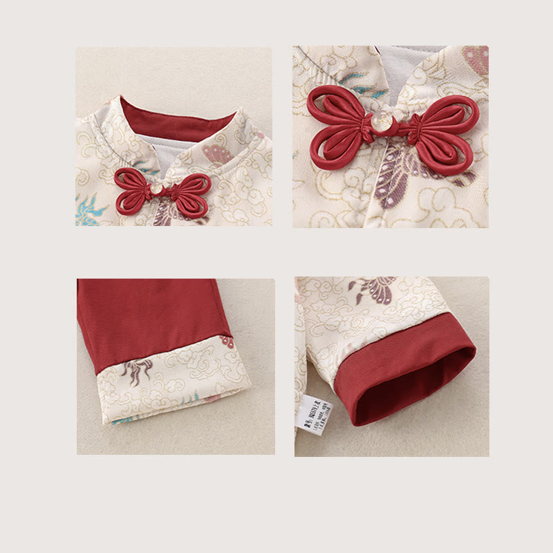 Ensemble de 2 Buddha Stones pour bébé fille, motif poissons koi et papillons, en coton, manches longues et pantalon à taille élastique. - image 6