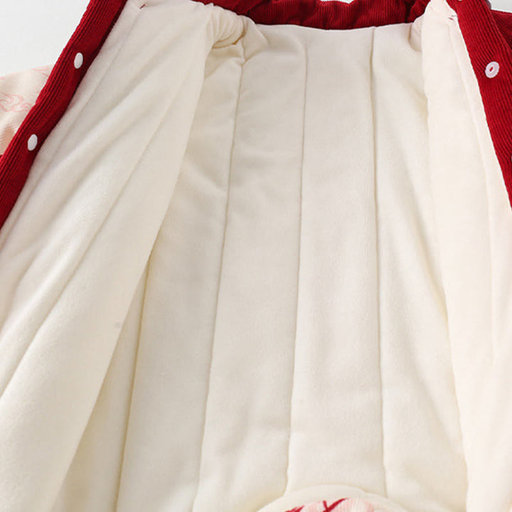 Grenouillères à manches longues en coton pour bébé fille, motif papillon d'hiver et nuages ​​de bon augure , Buddha Stones - image 6