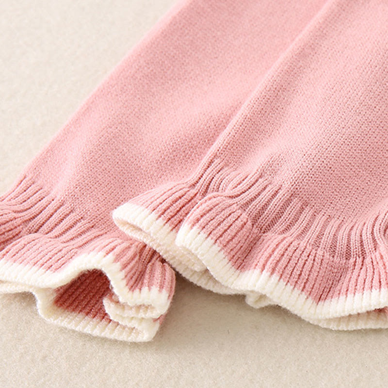 Combinaison bébé fille à manches longues et capuche, en maille, motif color block printemps/automne, Buddha Stones - image 13