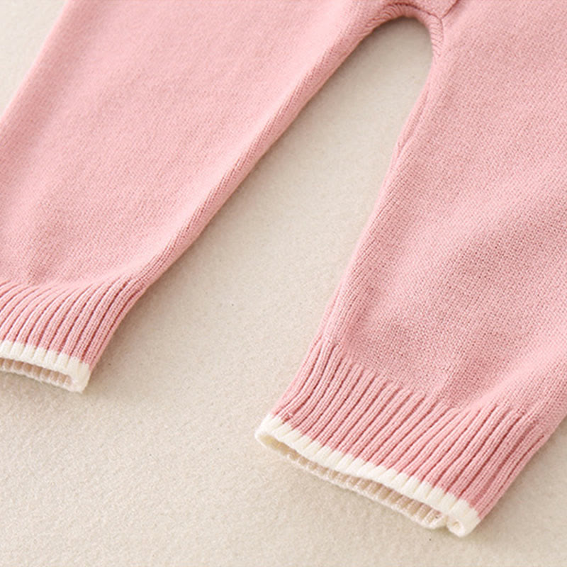 Combinaison bébé fille à manches longues et capuche, en maille, motif color block printemps/automne, Buddha Stones - image 14