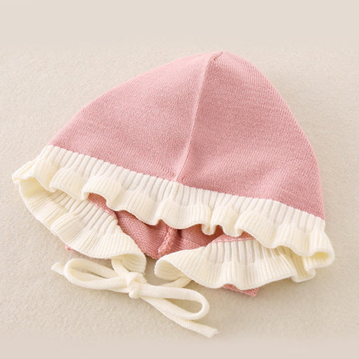 Combinaison bébé fille à manches longues et capuche, en maille, motif color block printemps/automne, Buddha Stones - image 10