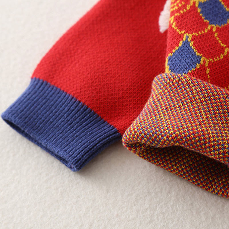 Combinaison bébé garçon/fille en coton tricoté à manches longues, motif dragon rouge et Buddha Stones , automne/hiver - image 8