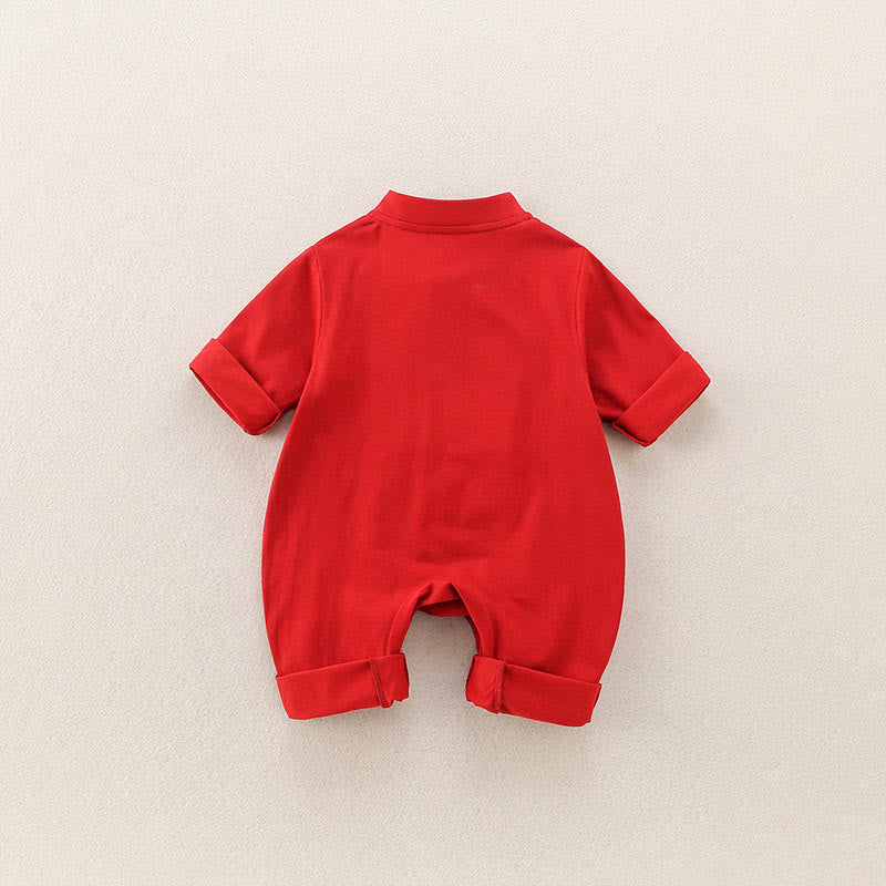 Grenouillères à manches longues en coton pour bébé fille, motif papillon rouge et Buddha Stones , printemps/automne - image 2