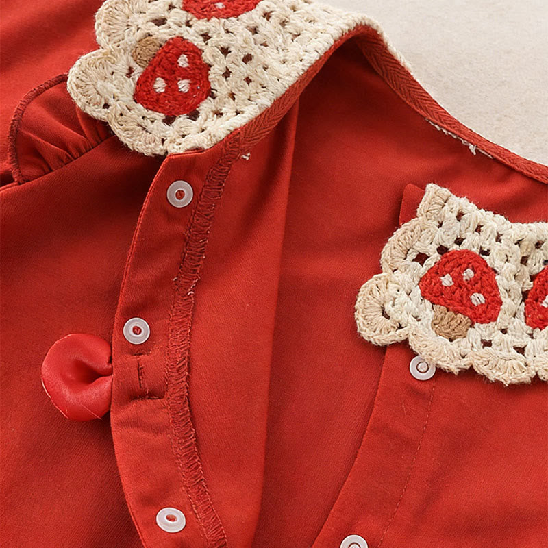 Grenouillères à manches longues en coton pour bébé fille, motif fraise rouge et Buddha Stones , printemps/automne - image 5