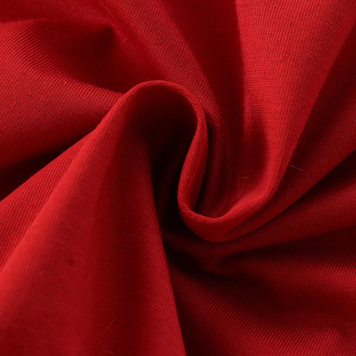 Buddha Stones Printemps Automne Rouge Année du Cheval Motif Bonne fortune Grenouillères à manches longues en coton pour bébé fille et garçon - image 7